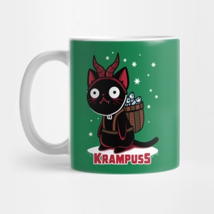 Krampuss Funny Cute Kawaii Christmas Krampus Cat Mug